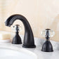 Retro Crystal Handles 3 Holes Widespread Bathroom Faucet