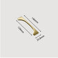Gold Brass Curved Cabinet Pulls and Drawer Handles