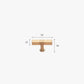 Ribbed Square Bar Cabinet Pulls and Drawer Handles