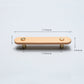 Beech Finish Wood Drawer Pulls with Copper Accents