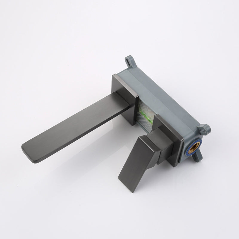 Siena Modern Concealed Wall-Mounted Bathroom Sink Faucet with Slim Spout