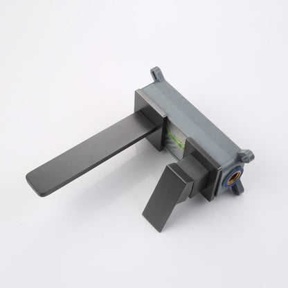 Siena Modern Concealed Wall-Mounted Bathroom Sink Faucet with Slim Spout