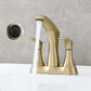 3 Holes Double Handle Stainless Steel Hot And Cold Bathroom Faucets