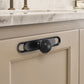 Textured Brass Cabinet Handles and Knobs in Gold / Black