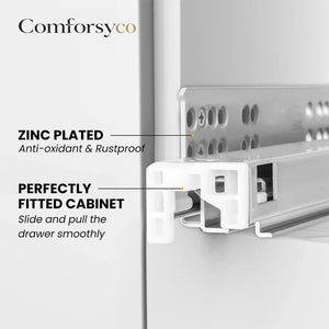 Hidden Bottom Mount Full Extension Soft Close Undermount Drawer Slides