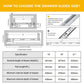 Hidden Bottom Mount Full Extension Soft Close Undermount Drawer Slides