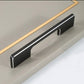 Two-Tone Black Aluminum Alloy Cabinet Handles and Pulls