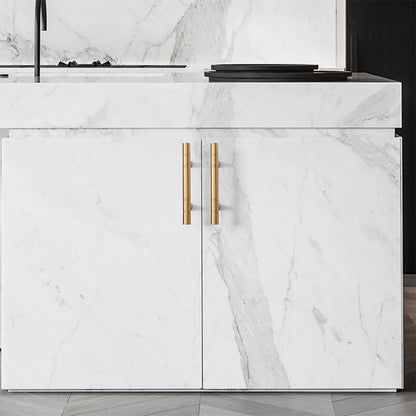 Gold Brass Round Bar Cabinet Handles and T-Bar Knobs