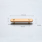 Beech Finish Wood Drawer Pulls with Copper Accents