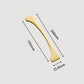 Gold Brass Curved Cabinet Pulls and Drawer Handles