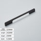 Solid Aluminum Alloy Modern Black Long Cabinet and Drawer Pulls