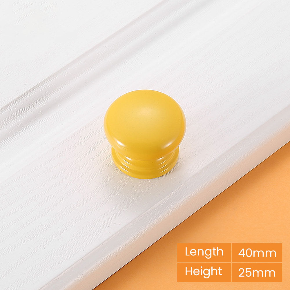 Colorful Birch Wood Cabinet Pulls and Knobs for Dressers