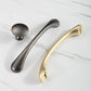 Modern Curved Cabinet Handles and Round Knobs