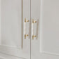 Colorful Ceramic Cabinet Pulls and Knobs with Gold-Tone Trim