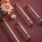 Round Bar Brass Cabinet Handles and Knobs for Wardrobes