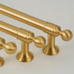 Gold Brass Round Bar Cabinet Handles with Ball Finials