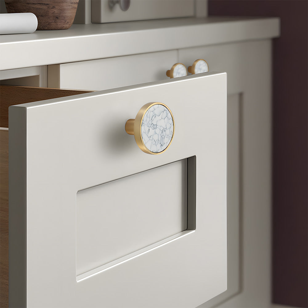 Colored Inset Cabinet Knobs for Wardrobes and Drawers