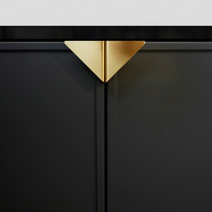 Triangular Solid Brass Cabinet Edge Pulls and Drawer Handles