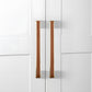 Textured Leather Inlay Cabinet Pulls and Knobs