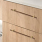 Wood and Brass Round Bar Cabinet Handles and Drawer Pulls