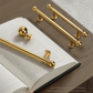 French Gold Ball-End Cabinet Pulls and Knobs for Kitchens