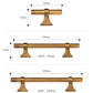 Vintage Brass Round Bar Cabinet Pulls