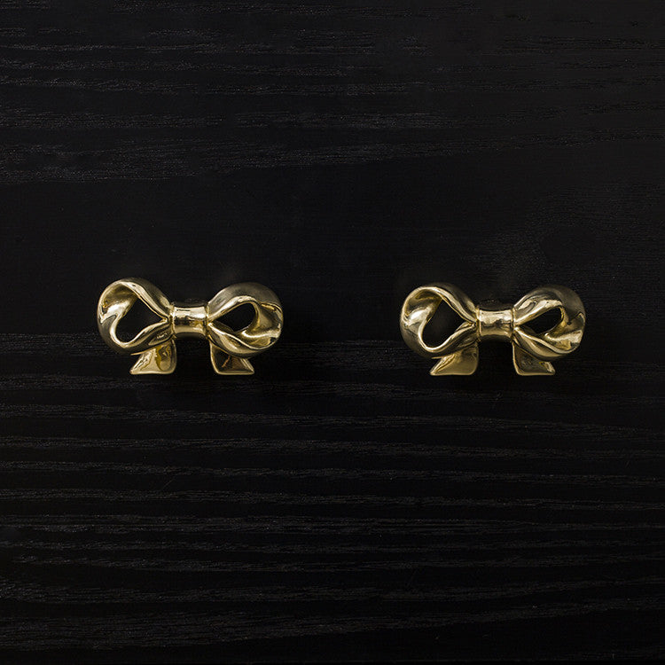 Solid Brass Bow Drawer Knobs