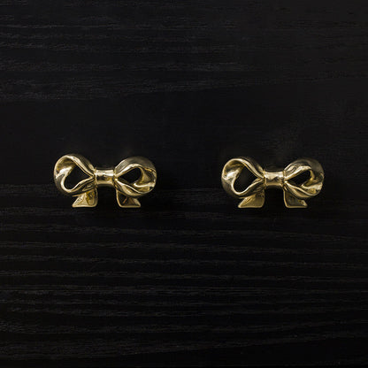 Solid Brass Bow Drawer Knobs