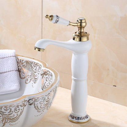 Aurex Retro Solid Brass Single Hole Bathroom Sink Faucet, Sink Mixer, Hot and Cold Water Tap