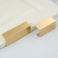 Brass Hidden Finger Cabinet Pulls with Brushed Gold Finish