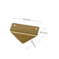 Triangular Solid Brass Cabinet Edge Pulls and Drawer Handles