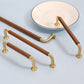 Leather-Wrapped Round Bar Cabinet Pulls and Door Handles