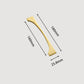 Gold Brass Curved Cabinet Pulls and Drawer Handles
