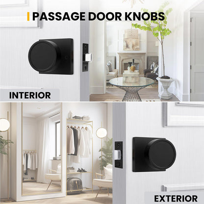 Heavy Duty Interior Door Knobs with Privacy and Passage Options
