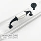 Vintage Brass and Black Cabinet Pulls with White Center Grip