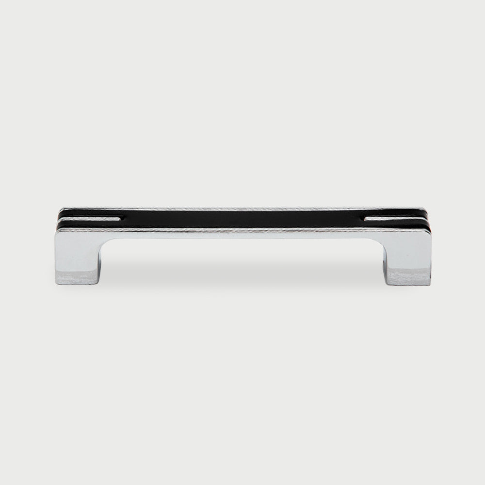 Two-Tone Chrome Cabinet Pulls with Knob Option