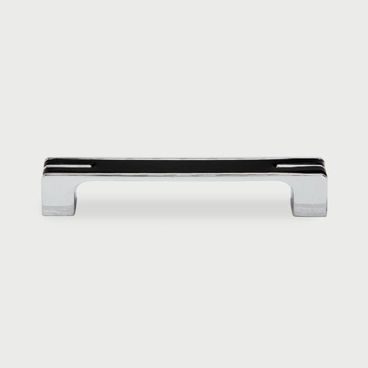 Two-Tone Chrome Cabinet Pulls with Knob Option