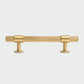 Knurled Brass Cabinet Pulls and Knobs in Gold