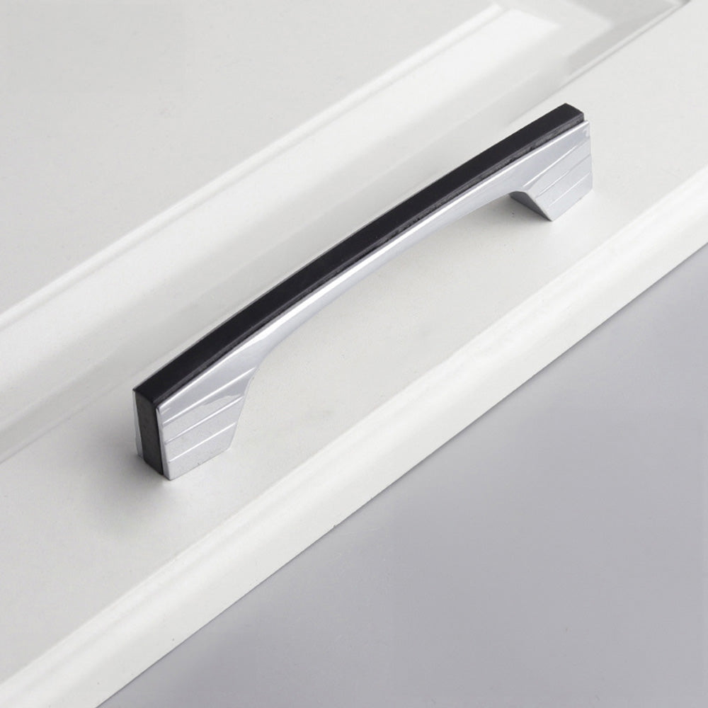 Two-Tone Flat Bar Cabinet Pulls with Flared Ends