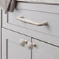 Gold / White Curved Cabinet Handles and Matching Knobs