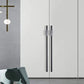 Two-Tone Grooved Aluminum Cabinet Pulls and Door Handles
