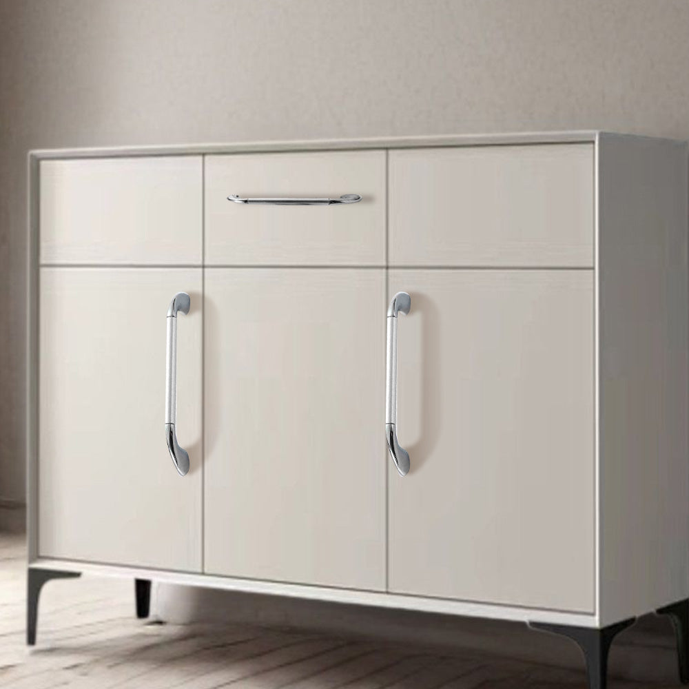 Round Bar Cabinet Pulls with Curved Tapered Feet