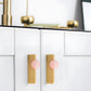 Natural Crystal Sphere Brass Cabinet Handles and Knobs