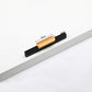 Two-Tone Grooved Aluminum Cabinet Pulls and Door Handles
