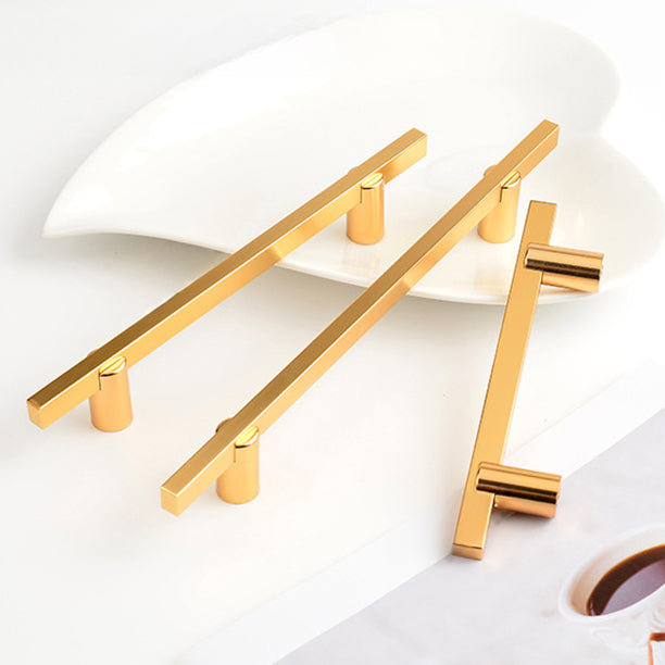 Two-Tone Slim Bar Cabinet Pulls for Wardrobes