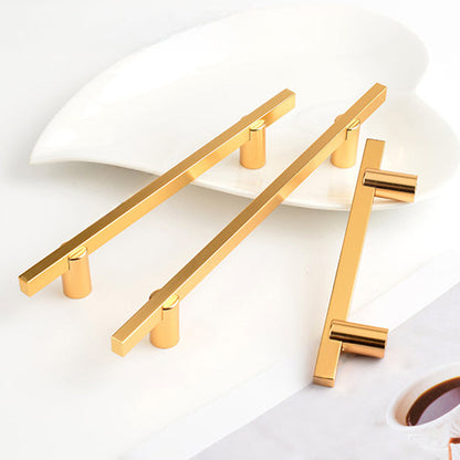 Two-Tone Slim Bar Cabinet Pulls for Wardrobes