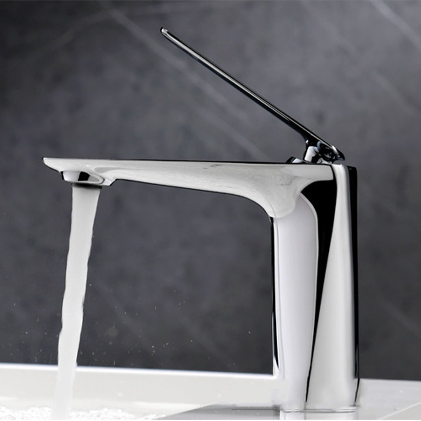 Florenza Modern High-Arc Single-Handle Vessel Sink Bathroom Sink Faucet