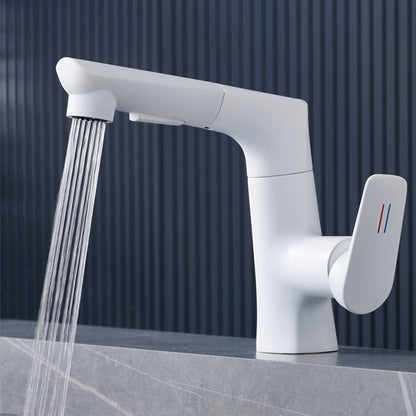 Bravik Modern Single-Hole Pull-Out Bathroom Sink Faucet with Swivel Spout