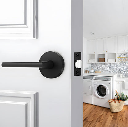 Round Passage Door Lever Handles for Hallway, Closet and Dining Room Doors