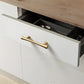 Gold Curved Cabinet Handles, Zinc Alloy T-Bar Pulls